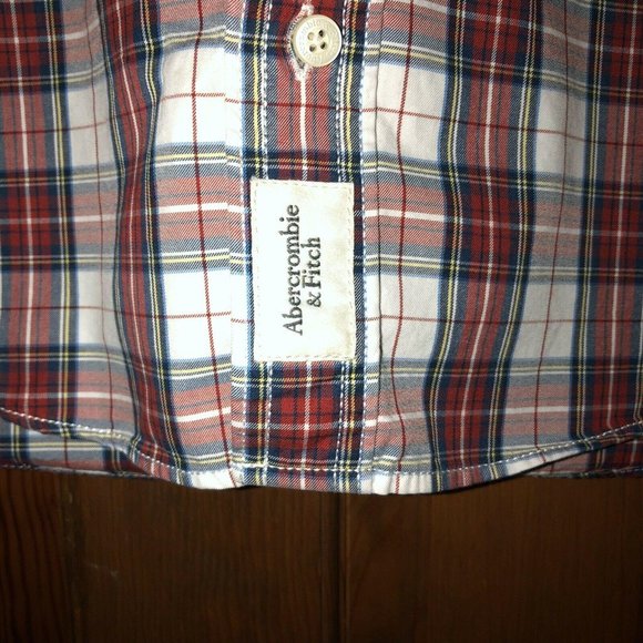 Mens ABERCROMBIE FITCH Muscle Fit Button Up Plaid - Picture 4 of 6